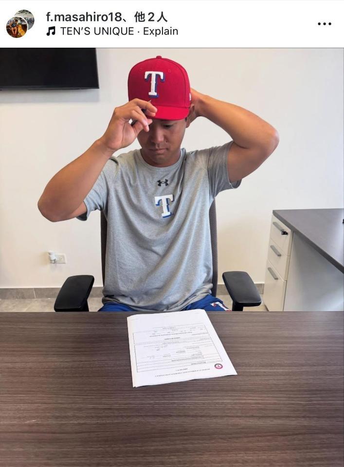 　福田真啓インスタグラム（ｆ．ｍａｓａｈｉｒｏ１８）より