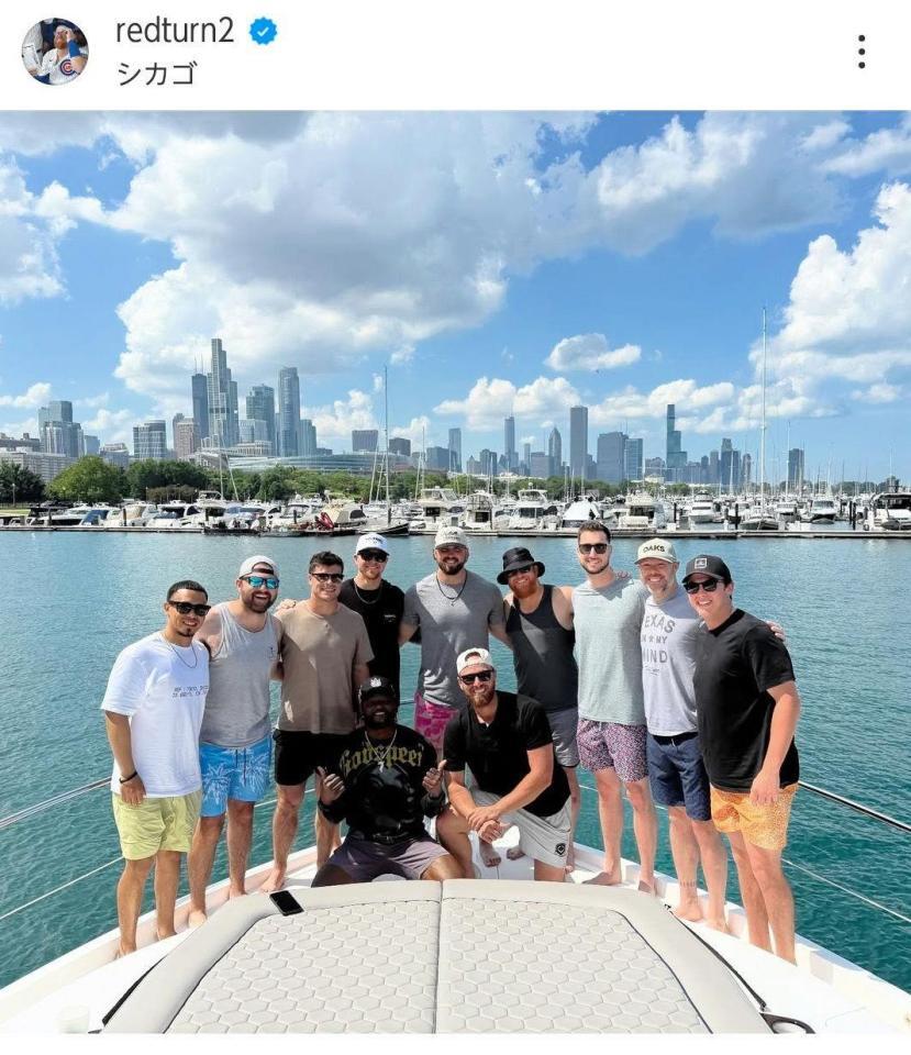 　カブス・ターナーのインスタグラム（ｒｅｄｔｕｒｎ２）より