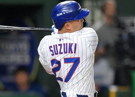カブス・鈴木誠也が２３号ソロ　六回の第３打席で左中間へ　７０打点に