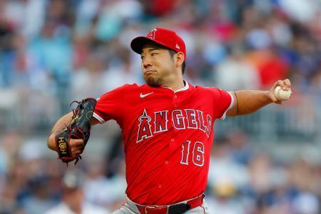 　ブレーブス戦に先発したエンゼルス・菊池＝アトランタ（ゲッティ＝共同）