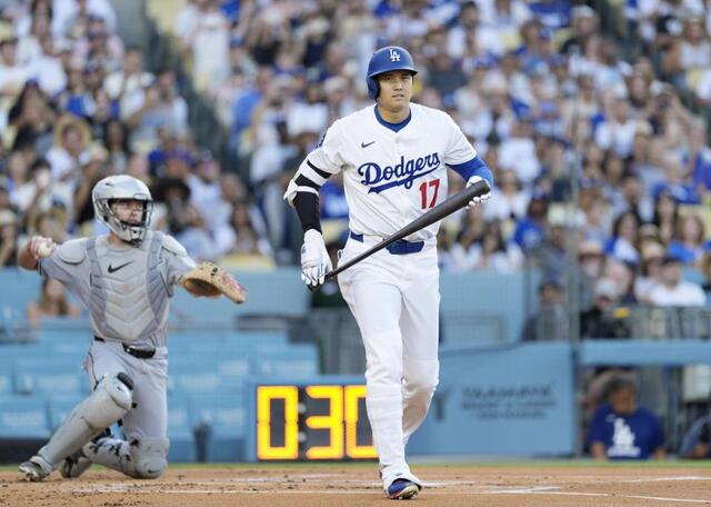 大谷翔平　ドタバタ劇の末に四球で出塁