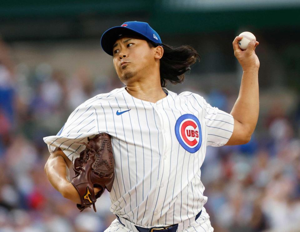 　ガーディアンズ戦に先発したカブス・今永（共同）