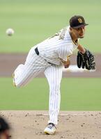 　ダイヤモンドバックス戦に先発で今季初登板したパドレスのダルビッシュ＝サンディエゴ（共同）