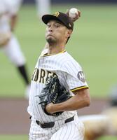 　ダイヤモンドバックス戦に先発で今季初登板したパドレスのダルビッシュ＝サンディエゴ（共同）