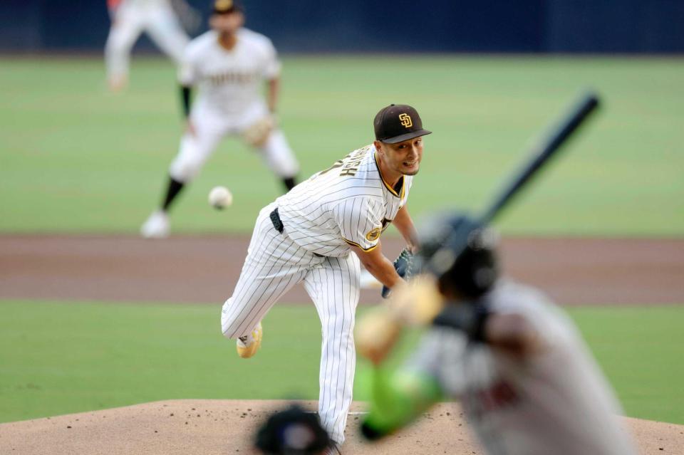 　ダイヤモンドバックス戦に先発で今季初登板したパドレスのダルビッシュ（共同）