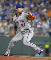 　ロイヤルズ戦に先発した千賀（ゲッティ＝共同）