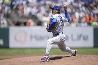 　先発登板し、３回を１安打無失点、４奪三振だった大谷（共同）