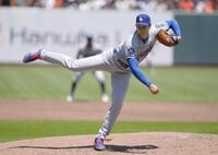 　先発登板し、３回を１安打無失点、４奪三振だった大谷（共同）