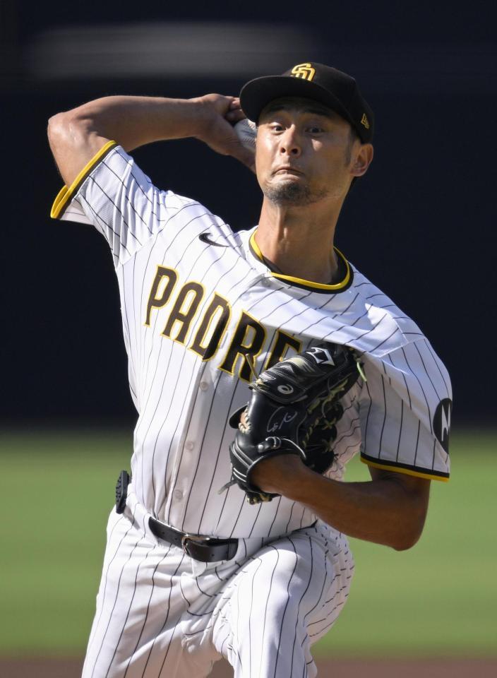 　フィリーズ戦に先発し、４回２／３を４失点だったダルビッシュ。今季初勝利はならなかった（ＡＰ＝共同）