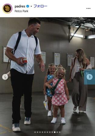 　パドレスの球団公式インスタグラム＠ｐａｄｒｅｓより