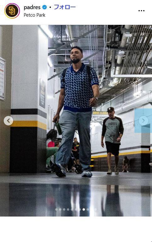 　パドレスの球団公式インスタグラム＠ｐａｄｒｅｓより