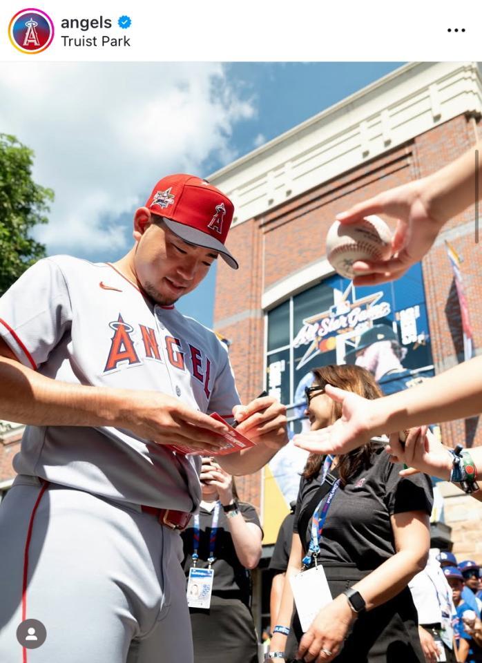　ロサンゼルス・エンゼルスのインスタグラム＠ａｎｇｅｌｓより