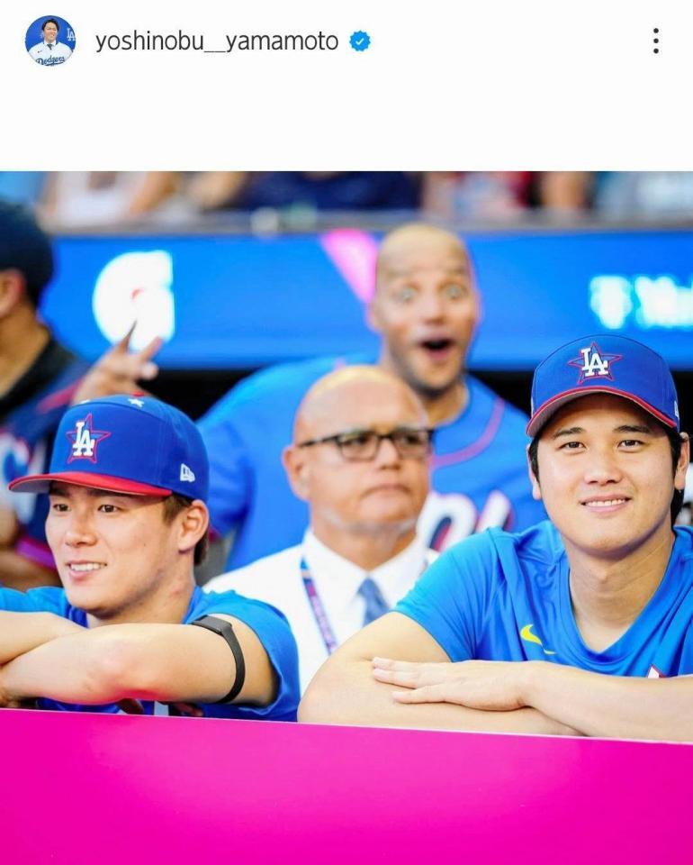 　山本由伸のインスタグラム（ｙｏｓｈｉｎｏｂｕ＿＿ｙａｍａｍｏｔｏ）より 