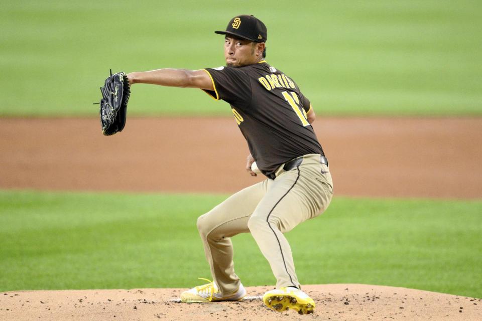 　ナショナルズ戦に先発したパドレスのダルビッシュ（ＡＰ＝共同）