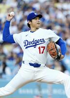 　ツインズ戦に先発したドジャース・大谷（共同）