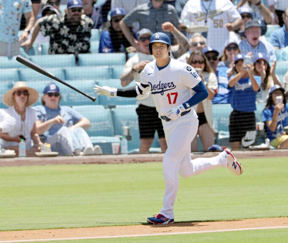 　１回、５試合連続本塁打となる３７号ソロを放った大谷（共同）