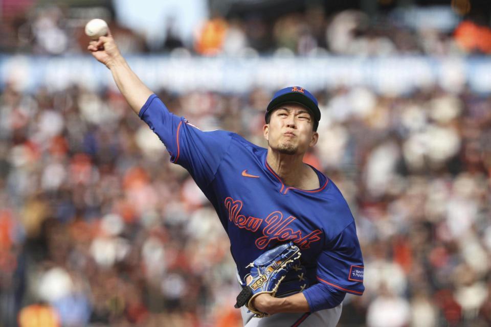 　ジャイアンツ戦に先発したメッツ・千賀（ＡＰ＝共同）