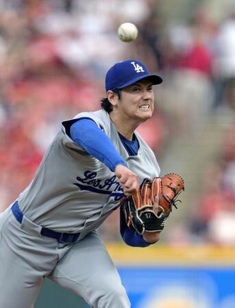 　レッズ戦に先発登板した大谷（共同）
