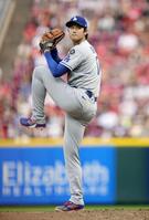 　レッズ戦に先発登板した大谷（共同）