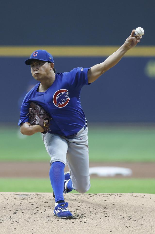 　ブルワーズ戦に先発した今永（ゲッティ＝共同）