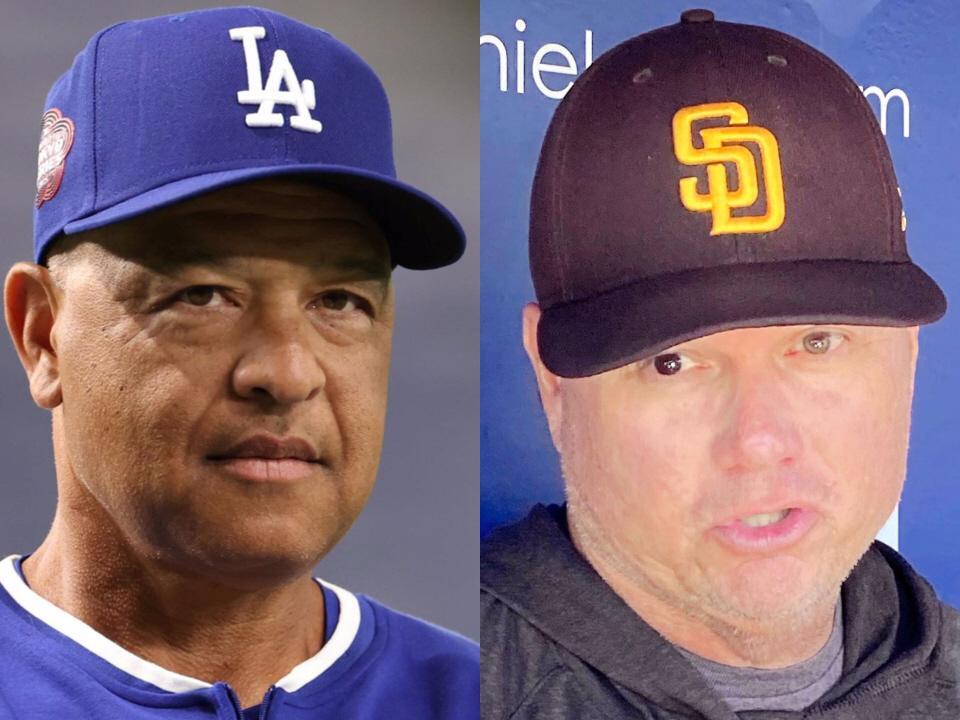 　ドジャース・ロバーツ監督（左）とパドレス・シルト監督