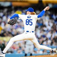 　ツインズ戦で大谷の後を受けてマウンドに上がったメイ（ロサンゼルス・ドジャース提供）