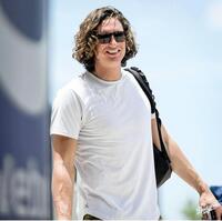 　球場入りしたグラスノー（ロサンゼルス・ドジャース提供）