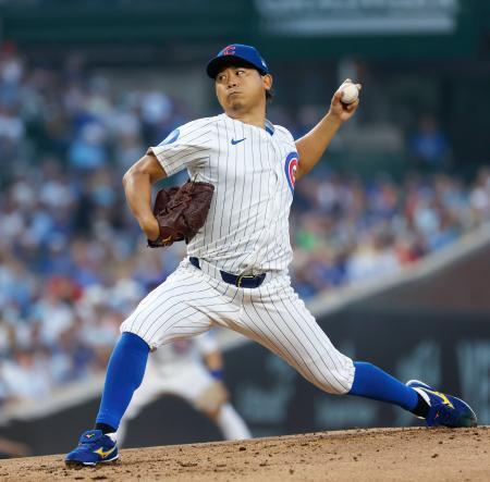 　レッズ戦に先発したカブス・今永＝シカゴ（共同）