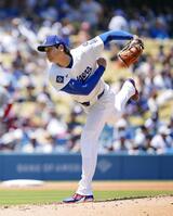 　カージナルス戦に先発登板したドジャース・大谷（共同）