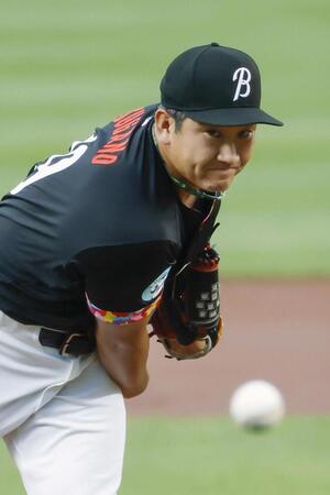 　アスレチックス戦に先発した菅野（共同）