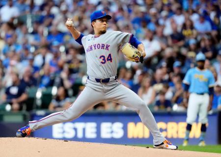 　ブルワーズ戦に先発したメッツ・千賀＝ミルウォーキー（ＡＰ＝共同）