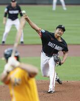 　アスレチックス戦に先発した菅野（共同）