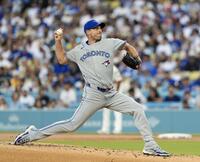 　ドジャース戦に先発したシャーザー（共同）