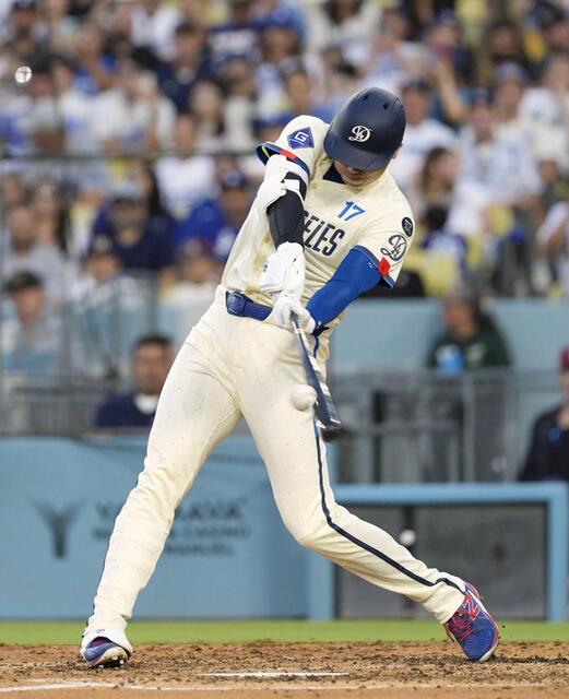 大谷翔平、3年連続4度目40号 2戦ぶり127メートル確信アーチに
