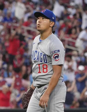 　３回、パヘスに２ランを浴びた今永（共同）