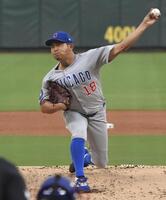 　カージナルス戦に先発した今永（共同）