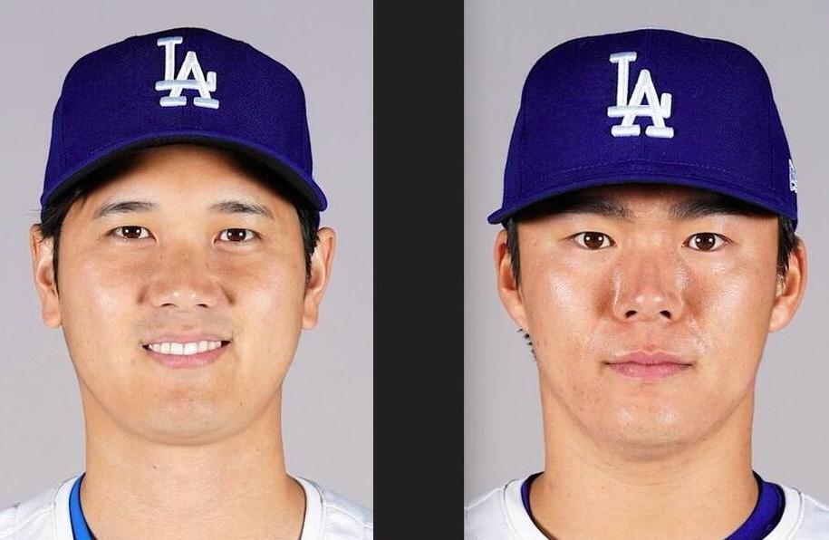 　大谷翔平（左）と山本由伸