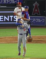 　エンゼルス戦の５回、ネトに２点二塁打を許した大谷