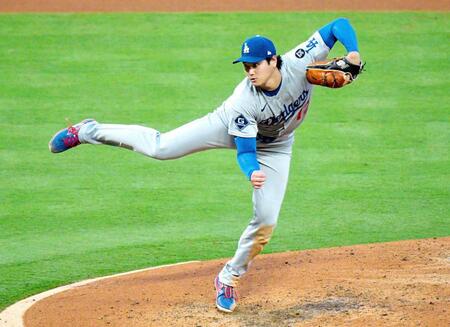 　エンゼルス戦に先発登板した大谷（共同）