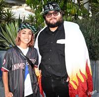 　煉獄杏寿郎の火焔文様を着たファンも（ロサンゼルス・ドジャース提供）