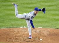 　ロッキーズ戦に先発したドジャース・山本＝デンバー（共同）