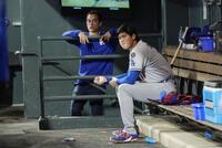 　先発し、４回５失点で降板した大谷（共同）