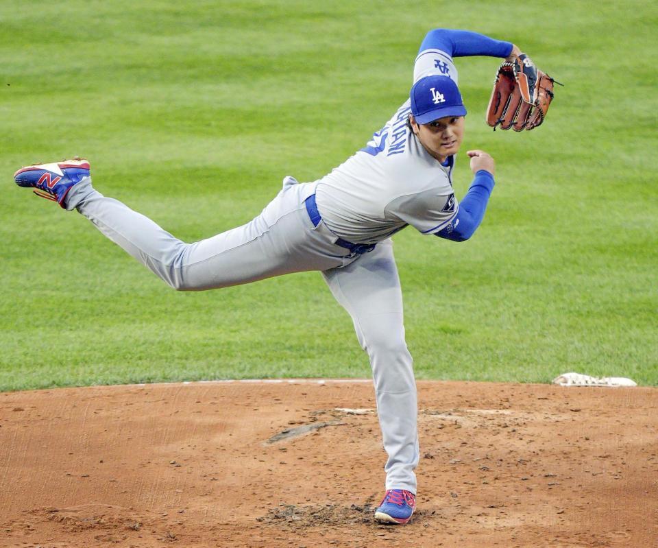 　先発した大谷（共同）