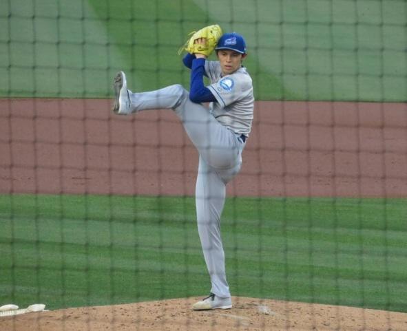 　マイナー３Aの試合に登板した佐々木（撮影・小林信行）