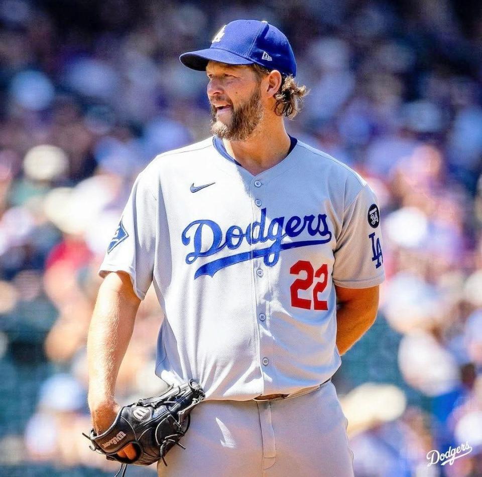 　８勝目を挙げたカーショー（ロサンゼルス・ドジャース提供）