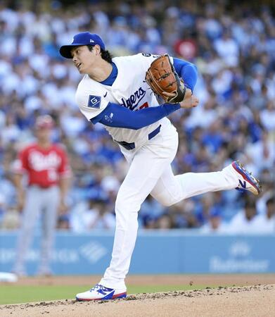 大谷翔平　効果的に決まったカーブは「試したいなと思っていた」レッズ打線をほんろう　最後は「Ｔｈａｎｋ　ｙｏｕ！」インタビュアーと握手