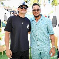 　ベッツの慈善イベントに参加したフリーランドとロハス（ロサンゼルス・ドジャース提供）