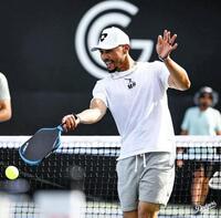 　ピックルボールを楽しむベッツ（ロサンゼルス・ドジャース提供）