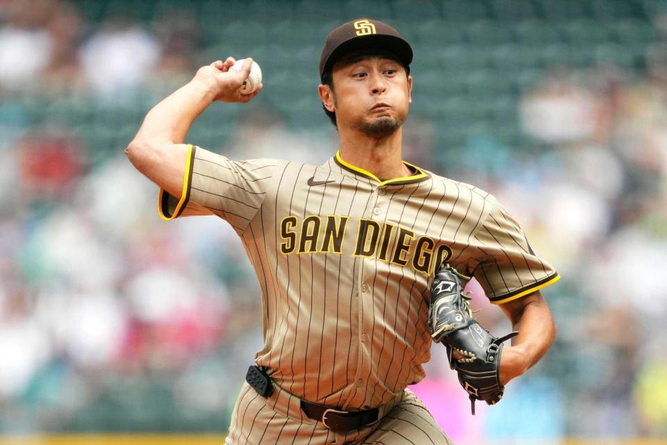 　マリナーズ戦に先発したパドレスのダルビッシュ（ＡＰ＝共同）