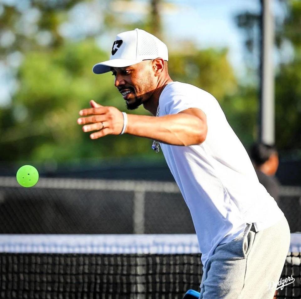 　ピックルボールを楽しむベッツ（ロサンゼルス・ドジャース提供）